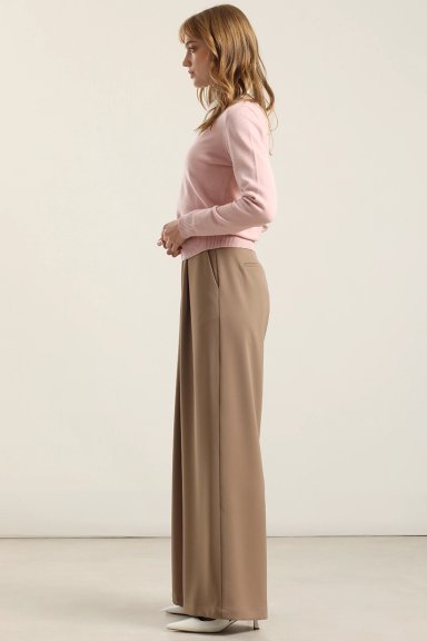 PANTALON ANCHO CON PINZA, TOPO LIOLA - 3