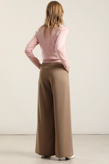 PANTALON ANCHO CON PINZA, TOPO LIOLA - 4