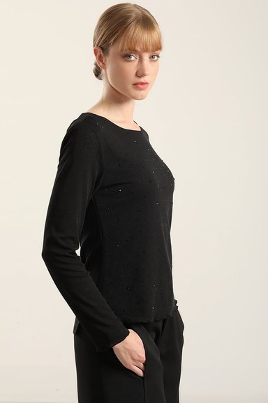 TOP APLICACION STRASS, NEGRO LIOLA - 3