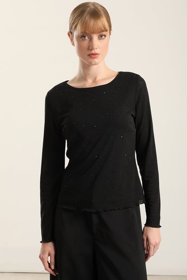 TOP APLICACION STRASS, NEGRO LIOLA - 4