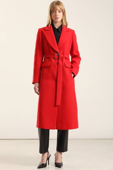 ABRIGO LARGO LAZADA, MUFLON ROJO LIOLA - 1