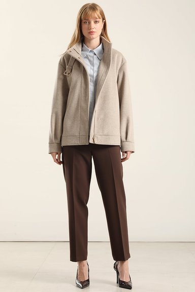 CHAQUETA BOMBER, MUFLON FANTASIA BEIGE LIOLA - 2