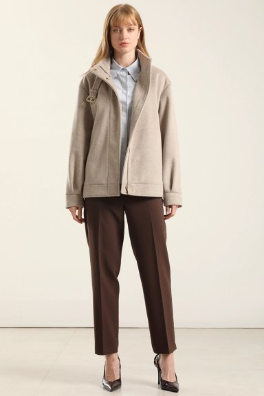 CHAQUETA BOMBER, MUFLON FANTASIA BEIGE LIOLA - 2