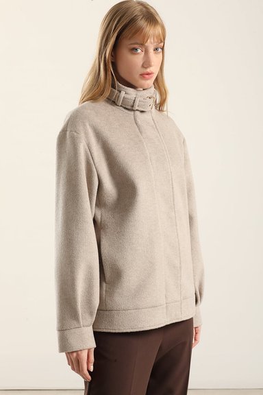 CHAQUETA BOMBER, MUFLON FANTASIA BEIGE LIOLA - 4