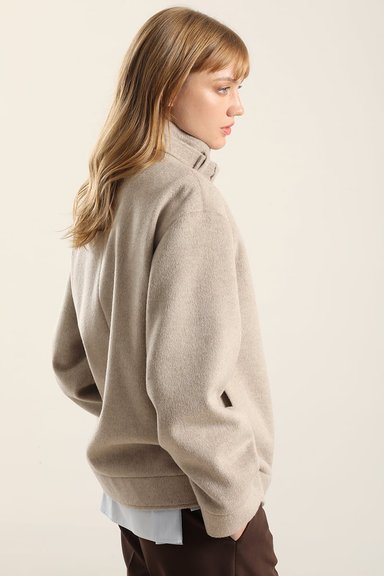 CHAQUETA BOMBER, MUFLON FANTASIA BEIGE LIOLA - 5