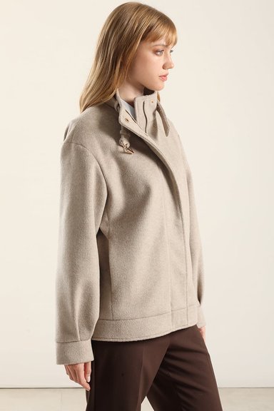 CHAQUETA BOMBER, MUFLON FANTASIA BEIGE LIOLA - 6