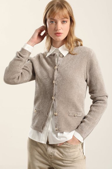 CARDIGAN PUNTO, BOTON FANTASIA, TOPO LIOLA - 3