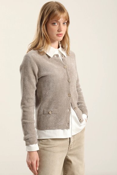 CARDIGAN PUNTO, BOTON FANTASIA, TOPO LIOLA - 4