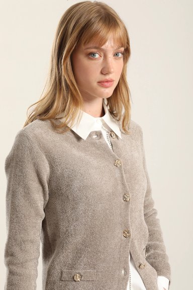 CARDIGAN PUNTO, BOTON FANTASIA, TOPO LIOLA - 5