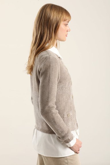CARDIGAN PUNTO, BOTON FANTASIA, TOPO LIOLA - 6