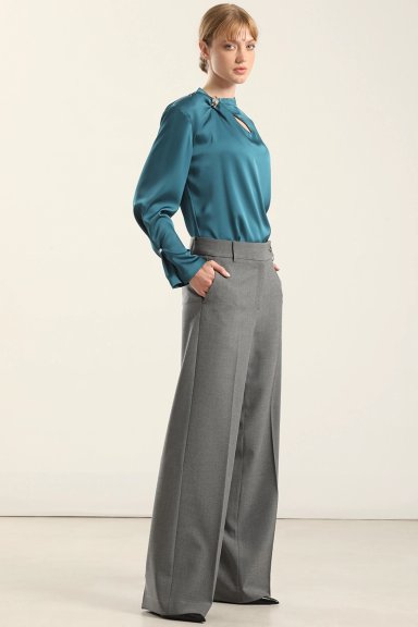PANTALON RECTO FANTASIA MELANGE, GRIS LIOLA - 2
