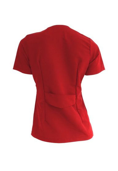 POLERA MUJER MIKE'S UNIDAD ROJO ANTIFLUIDO UNIFORMES CLÍNICOS - 3