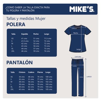 POLERA MUJER NEGRO ANTIFLUIDO UNIFORME CLÍNICO MIKE'S - 4