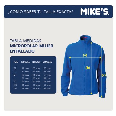 MICROPOLAR MUJER ENTALLADO AZUL MARINO MIKE`S - 3