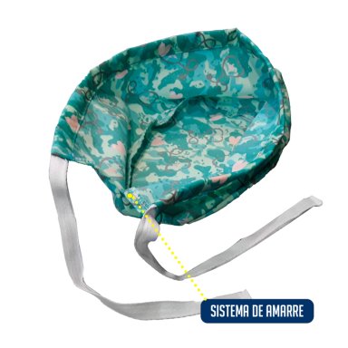 COFIA GORRO CLINICO AMARRE ANTIFLUIDO LAVABLE VERDE MIKE`S - 4
