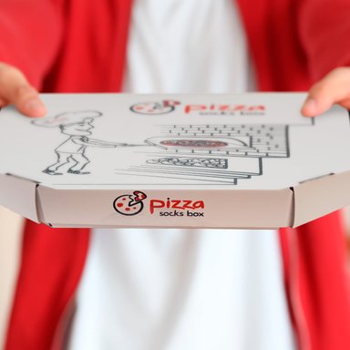 PACK X4 CALCETINES UNISEX MIKE'S DIVERTIDOS CAJA PIZZA - 7