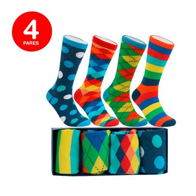 CALCETINES COLORES UNISEX PACK 4 - 1