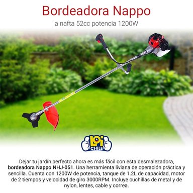 ORILLADORA BORDEADORA INALAMBRICA NAPPO A GASOLINA 1200W - 2