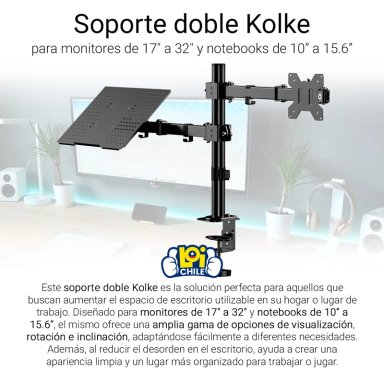 SOPORTE MONITOR NOTEBOOK KOLKE BRAZO ARTICULADO - 2