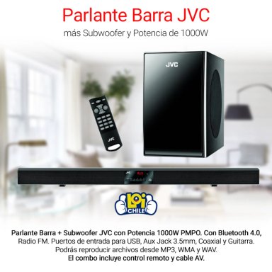 BARRA DE SONIDO JVC CON SUBWOOFER TH-BY370 - 2