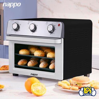 HORNO FREIDORA NAPPO 22L SIN ACEITE 1500W GRILL + ACCESORIOS - 7