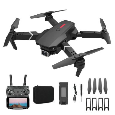 DRONE CON CAMARA DUAL HD E88 WIFI 3 BATERIAS Y PROTECTORES - 1