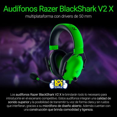 AUDÍFONOS GAMER RAZER HEADSET BLACKSHARK V2 X VERDE - 5