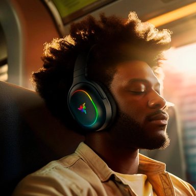 AUDIFONOS GAMER RAZER BARRACUDA X CHROMA BLACK - 8