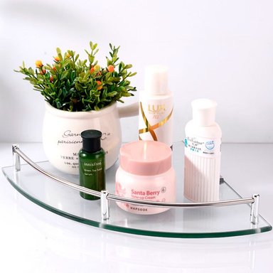 REPISAS ESQUINERAS DE VIDRIO 4 UNIDADES PARA DUCHA BAÑO - 8