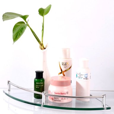 REPISAS ESQUINERAS DE VIDRIO 4 UNIDADES PARA DUCHA BAÑO - 9