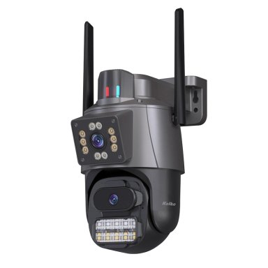 CAMARA DE SEGURIDAD KOLKE DOBLE LENTE SIMULTANEO 3MP ALARMA - 1