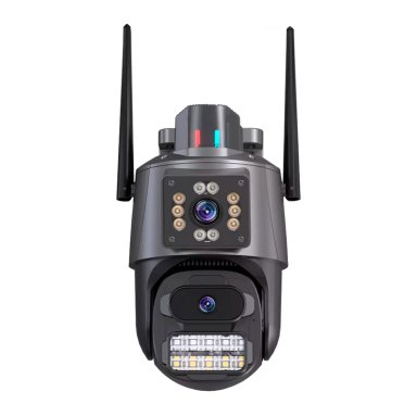 CAMARA DE SEGURIDAD KOLKE DOBLE LENTE SIMULTANEO 3MP ALARMA - 2