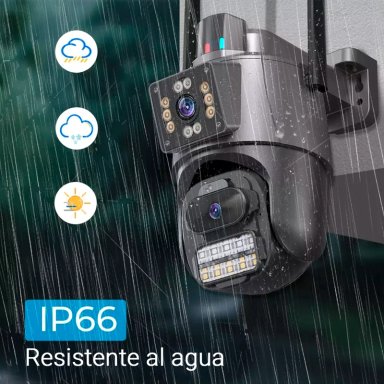 CAMARA DE SEGURIDAD KOLKE DOBLE LENTE SIMULTANEO 3MP ALARMA - 5