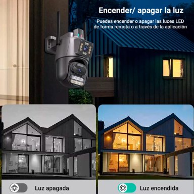 CAMARA DE SEGURIDAD KOLKE DOBLE LENTE SIMULTANEO 3MP ALARMA - 6