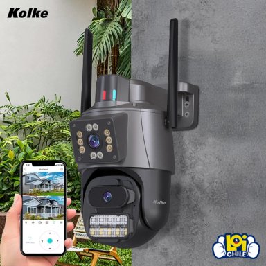 CAMARA DE SEGURIDAD KOLKE DOBLE LENTE SIMULTANEO 3MP ALARMA - 7