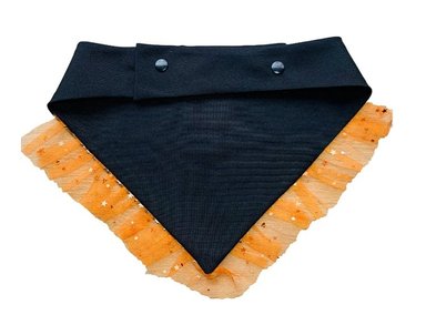 BANDANA DISFRAZ DE HALLOWEEN PARA PERROS Y GATOS CALABAZA GLITER XL - 2