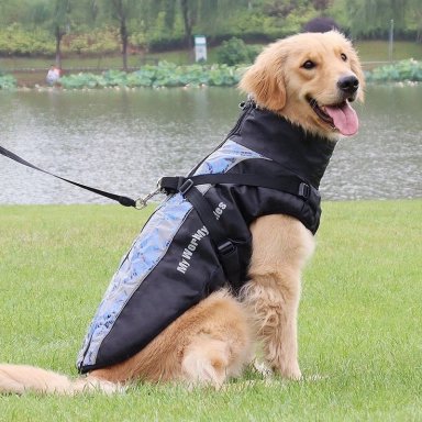 PARKA IMPERMEABLE PARA PERROS GRANDES REFLECTANTE Y CON ARNE S - 4XL - 3