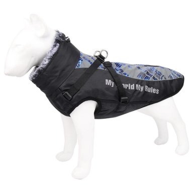 PARKA IMPERMEABLE PARA PERROS GRANDES REFLECTANTE Y CON ARNE S - 5XL - 4