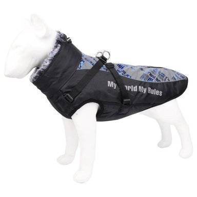 PARKA IMPERMEABLE PARA PERROS GRANDES REFLECTANTE Y CON ARNE S - 3XL - 4