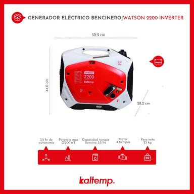 Generador Eléctrico Bencinero Watson 2200W Inverter - 3