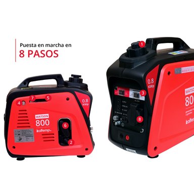 GENERADOR INVERTER A GASOLINA WATSON 800W - 8