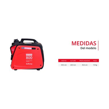 GENERADOR INVERTER A GASOLINA WATSON 800W - 9