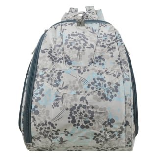 MOCHILA MOMMORE MATERNAL PAÑALERA 40X30 CM FLORES BLANCO - 1