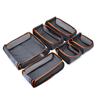 BAGSMART - CUBOS DE COMPRESIÓN Y ORGANIZACIÓN (6 UNIDADES) - GRIS NARANJA - 2