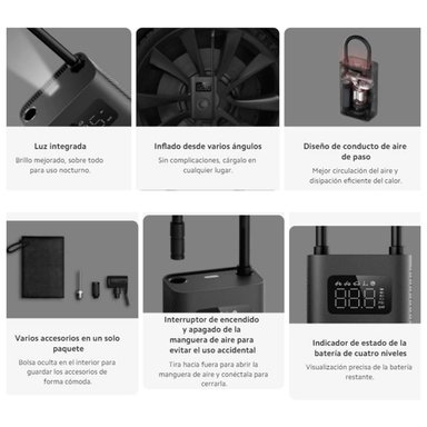 XIAOMI MINI COMPRESOR MI PORTABLE AIR PUMP 2 - INFLADOR ELÉCTRICO - 6