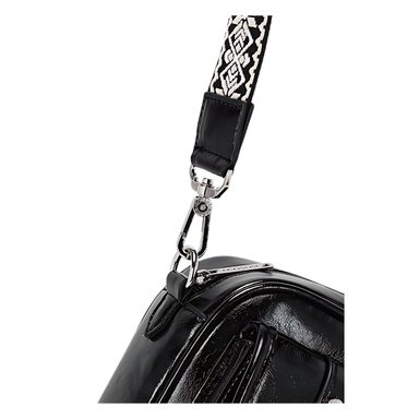 ECOUSI BOLSO MENSAJERO MIA CON CORREA ANCHA - NEGRO - 5