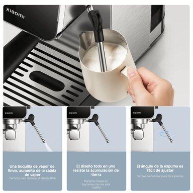 XIAOMI CAFETERA ESPRESSO SEMI-AUTOMATICA 20 BARES ACERO INOXIDABLE - 4