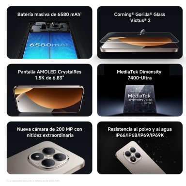 XIAOMI REDMI NOTE 15 PRO 5G 8GB + 256GB TITANIO - 3