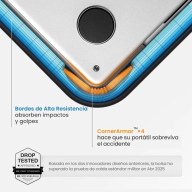 TOMTOC MALETIN DEFENDER-A22 PARA MACBOOK NEO / AIR / PRO 13' GRIS - 5