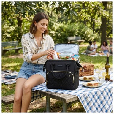 TOURIT LONCHERA TE RMICA 16 LATAS 10L IMPERMEABLE NEGRO - 2